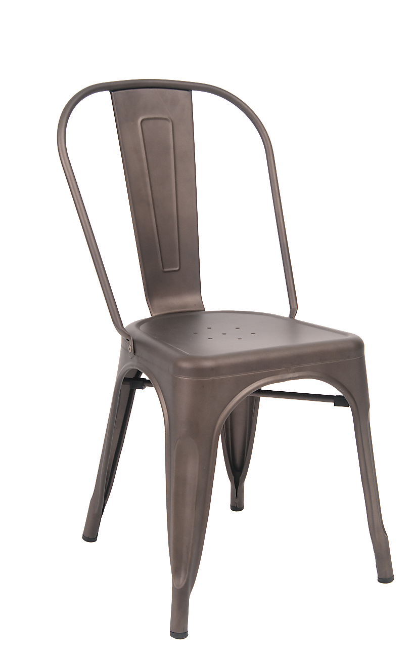 gray metal chair