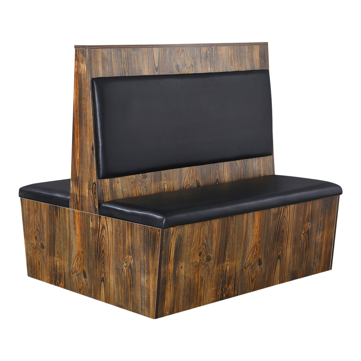 72L, Veneer Booth with Upholstered Back & Seat in Black : Restaurant  Furniture, A1 Restaurant Furniture