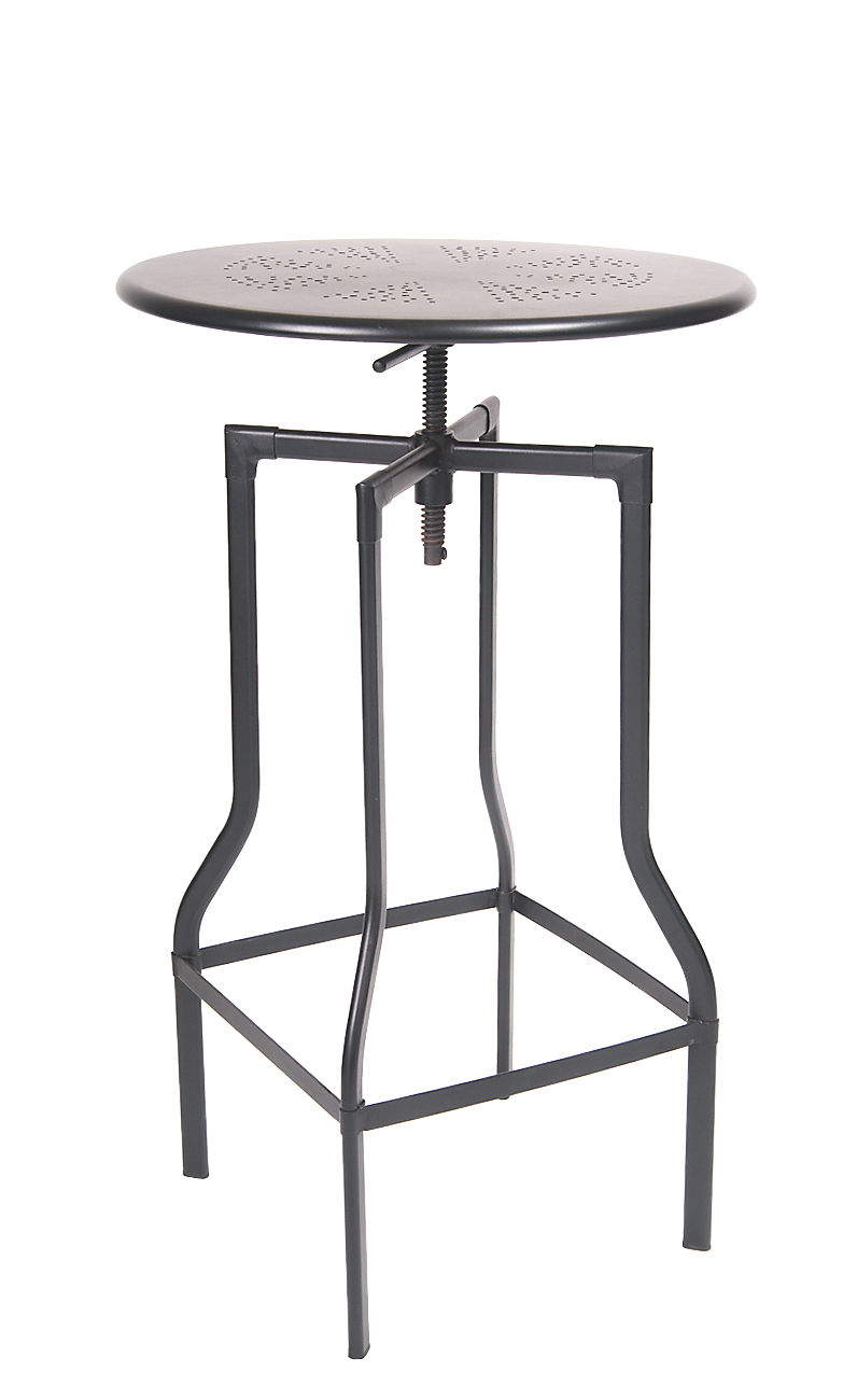 Adjustable Height Metal Bar Height Table 24 Round Metal Restaurant   MB24 