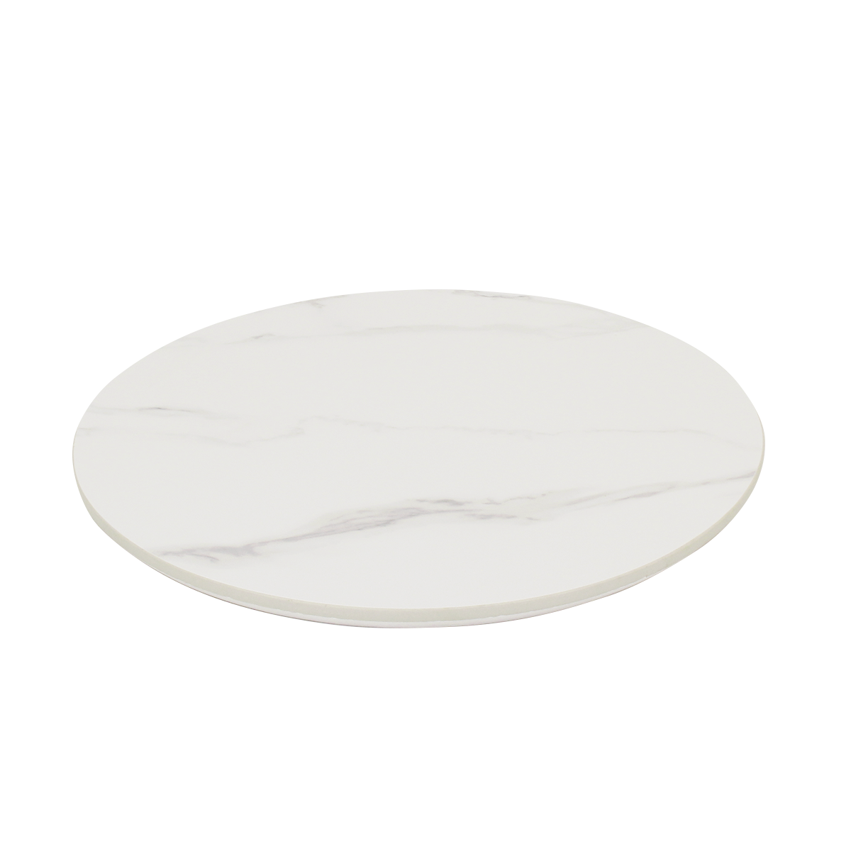 24 Round Sintered Stone Table Top in Carrera White Color : Restaurant ...