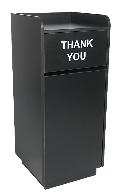 Black Trash Receptacle : Restaurant Furniture, A1 Restaurant Furniture