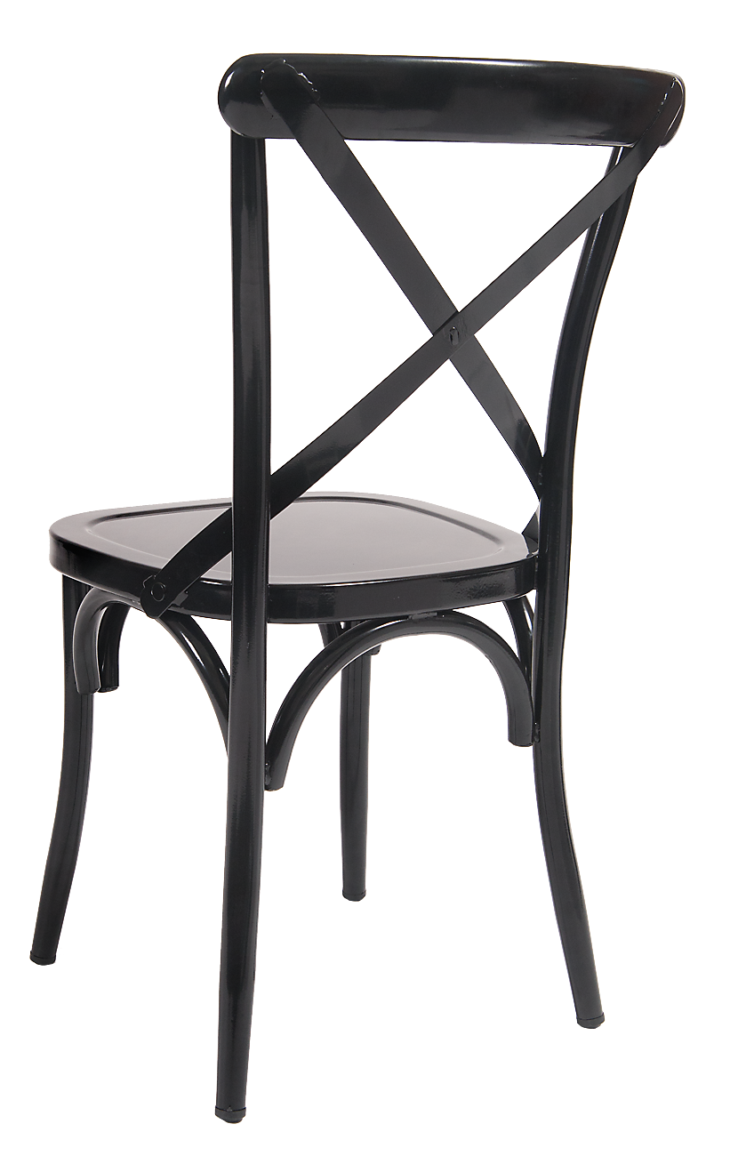 Black Cross Back Metal Chair : Restaurant Furniture, A1 Restaurant