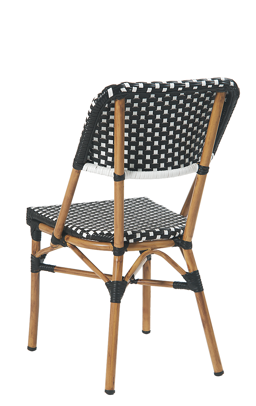 Outdoor Poly Woven Aluminum Chair, Natural&White : Restaurant Furniture ...