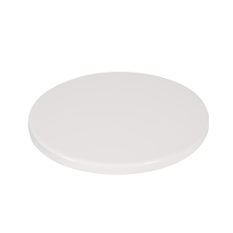 24''Round Plain White Resin Table Top, Indoor/Outdoor : Restaurant