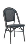 Outdoor Black Synthetic  Wicker Aluminum Chair